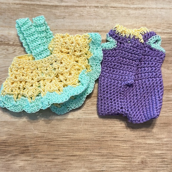 Hand Crochet Romper with Dress New Made for Madeline & Friends 8β Doll - Picture 2 of 8